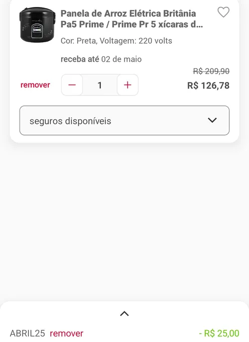 Imagem na descrição da promoção