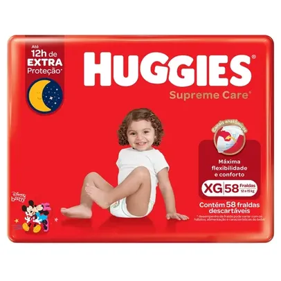 Fralda Huggies Supreme Care XG - 58 Unidades