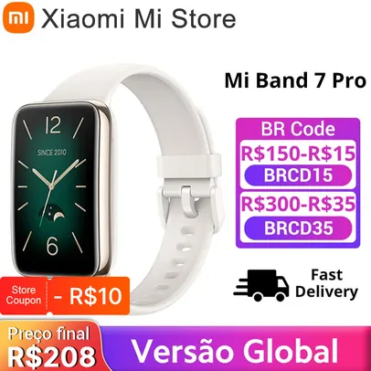 Xiaomi - Mi Band 7 Pro Smart Band, Versão Global, Tela Curva AMOLED 1.64''