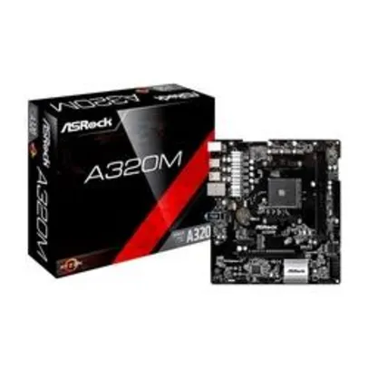 Placa Mãe ASRock Micro-ATX AMD AM4 A320M-HD DDR4