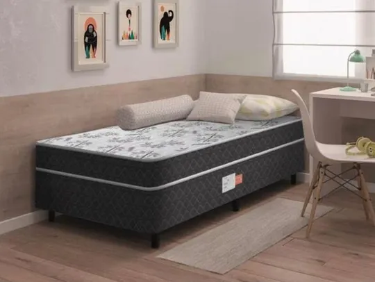 Cama Box Conjugada Solteiro Ortopédica D26 - Lucas Home - Unique 88x188x52cm