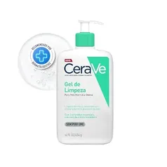 2 CeraVe, Gel de Limpeza Facial para pele oleosa, com Ácido Hialurônico e Niacinamida, 454g