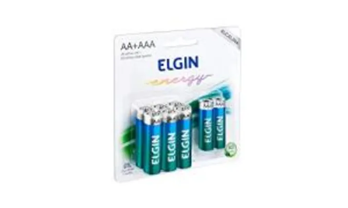 [PRIME] Kit Econômico de Pilhas Alcalinas com 6X AA e 2X AAA, Elgin, Baterias | R$ 13