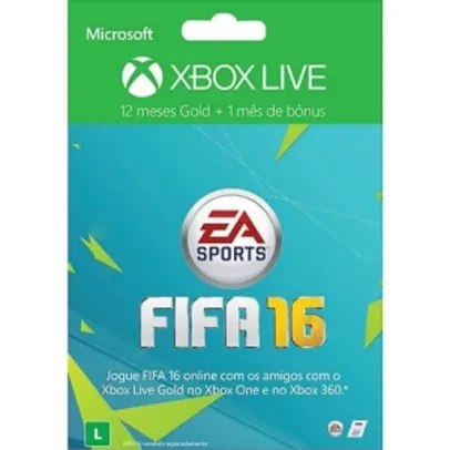 Xbox Live Gold 12 Meses + 1 Mês de EA Access por R$ 111