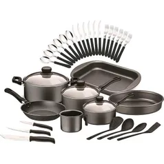 [Shoptime] Kit Cozinha Tramontina 32 Peças Preto - R$158