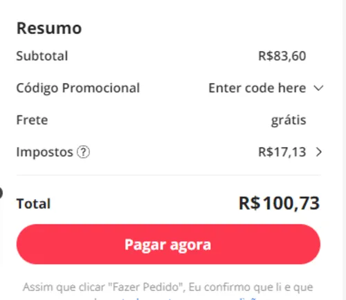 Imagem na descrição da promoção