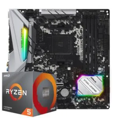 Pichau Kit upgrade, AMD Ryzen 5 3500X, Asrock B450M Steel Legend DDR4