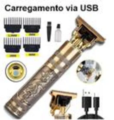 Máquina De Cortar Cabelo Barba Dragão Buda Profissional Aparador