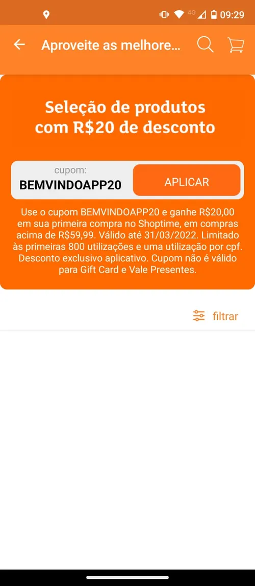 Imagem na descrição da promoção