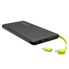 Carregador Portátil Power Bank Pineng 5000mah Slim Preto - Pn952