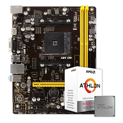 Kit Upgrade AMD Athlon 3000G + Biostar A320MH | R$719