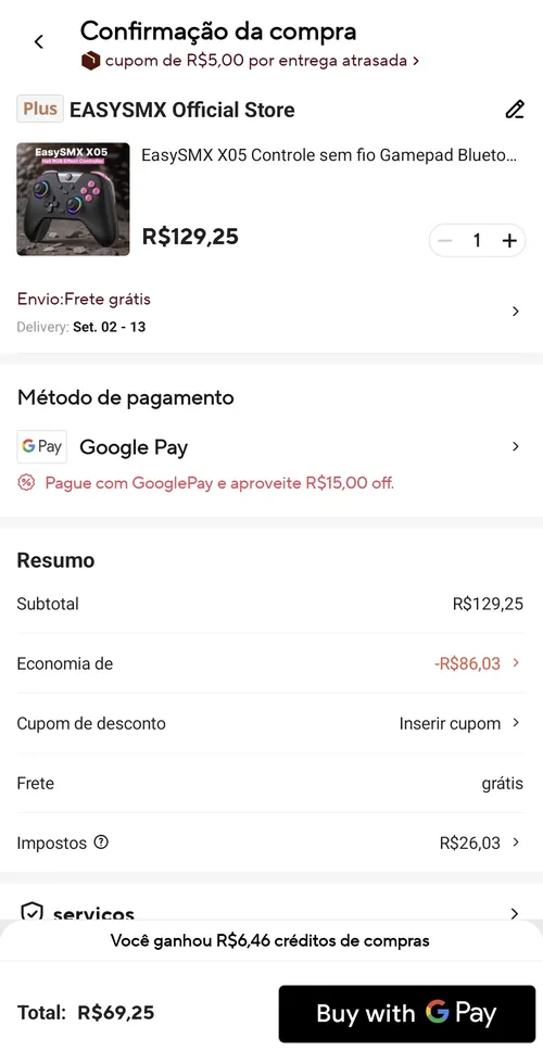 Imagem na descrição da promoção