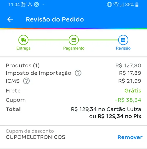 Imagem na descrição da promoção