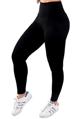 Legging 4 Estações Suplex Básica Fitness Academia (Preto, GG)