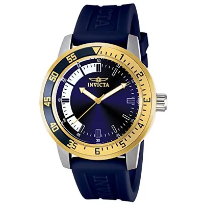 Relógio masculino Invicta Specialty de aço inoxidável, 12847, Ouro, aço inoxidável, 45 mm