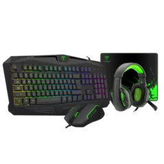 Combo Gamer T-Dagger Legion 4 em 1, Teclado, Mouse, Headset e Mousepad, T-TGS003