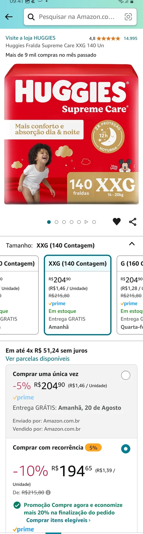 Imagem na descrição da promoção