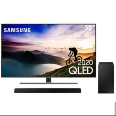 Smart TV QLED 55" 4K Samsung 55Q70T + Soundbar Samsung HW-T555 - R$4499