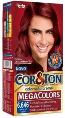 Kit Tintura Mega Colors Cor&Ton 6.646 Vermelho Cereja 180 g, Niely - R$6