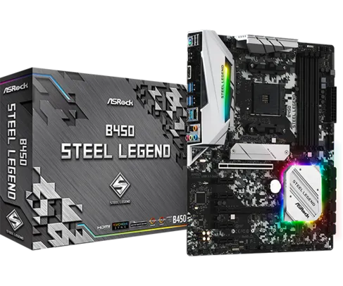 Placa Mãe ASRock B450M Steel Legend, Chipset B450, AMD AM4, mATX, DDR4