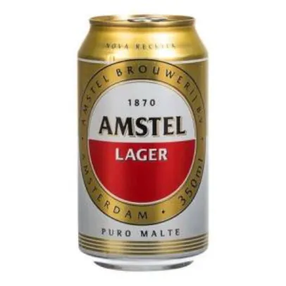 [ APP | Novos Usuários ] Cerveja Amstel 350ml | mín 8 unid | R$ 1,62 cada