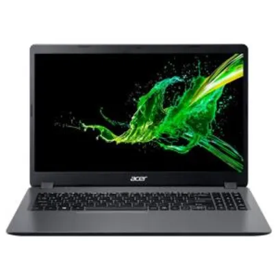 Notebook Acer Aspire 3 Intel Core i5-10210U, 4GB, SSD 256GB, Windows 10 Home, 15.6´, Cinza | R$ 3.300