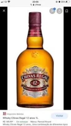 Whisky Chivas 12 Anos 1 Litro - R$80