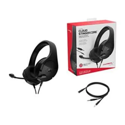 Headset HyperX Cloud Stinger Core PC HX-HSCSC2-BK/WW, Preto, Pequeno | R$233