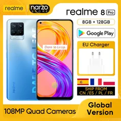 Smartphone Realme 8 PRO 8GB 128GB - Versão Global | R$1.291