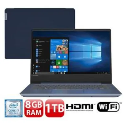Notebook Lenovo Core i7-8550U 8GB 1TB Tela 14” Windows 10 Ideapad 330S - R$2698