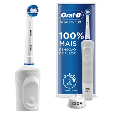 2Un. Escova Dental Elétrica Oral-B Vitality Precision Clean 110V OU 220V | R$63,95 cd.