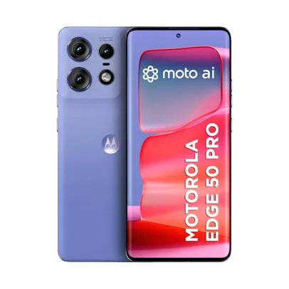 Smartphone Motorola Edge 50 Pro 5G 256GB 24GB Ram Boost 50MP Ultra-Pixel AI Camera IP68 NFC - Lilac - Silicon Leather