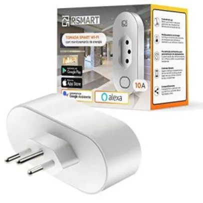 Tomada Inteligente Smart Plug Wi-Fi RSmart 10A | R$85