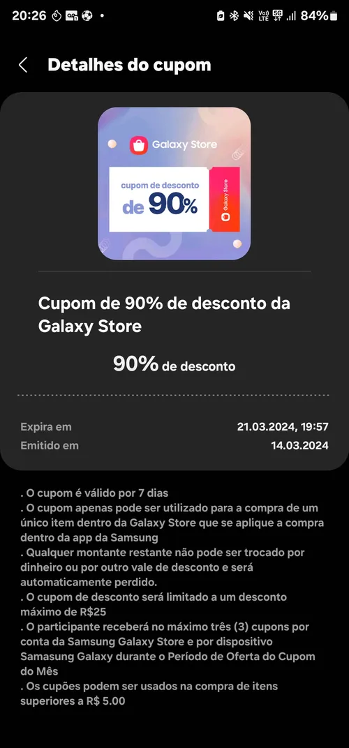 Imagem na descrição da promoção