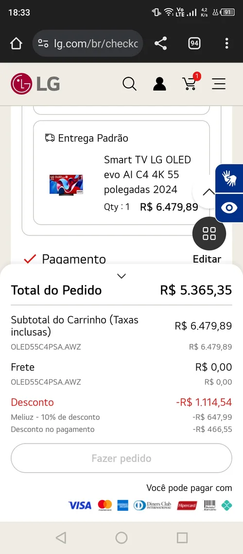 Imagem na descrição da promoção