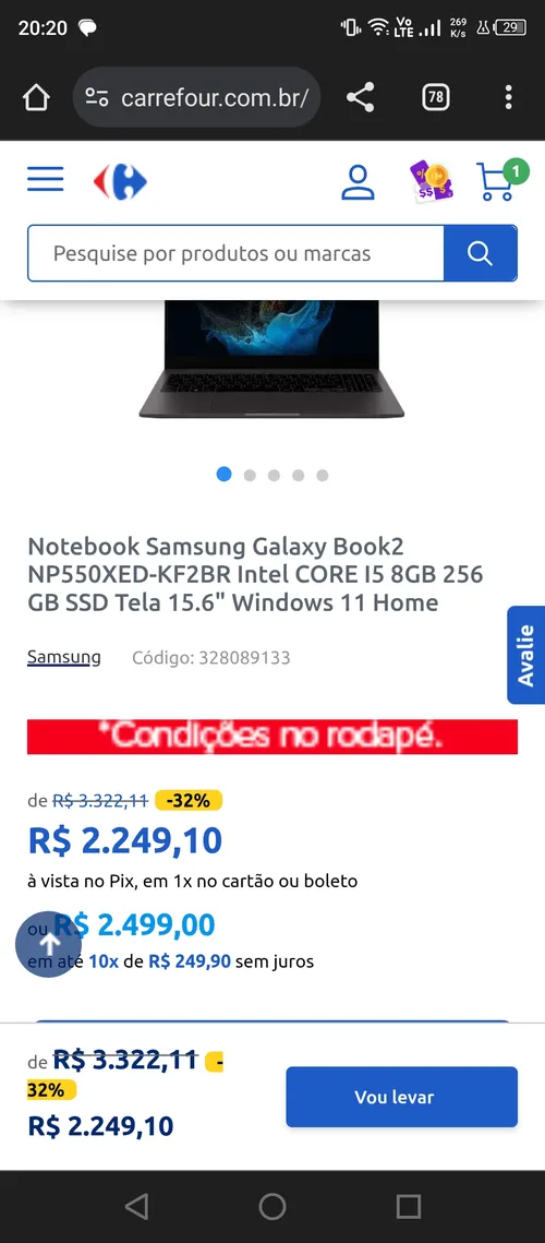 Imagem na descrição da promoção