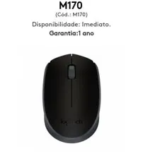 MOUSE SEM FIO LOGITECH M170 - R$57