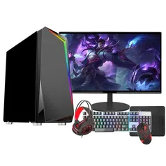 PC Gamer Completo Fácil Intel I5 3a Geração, 16GB, GT 420 4GB, SSD 480GB, Windows 10, Preto + Monitor 19 Polegadas + Kit Gamer Teclado, Mouse, Headset