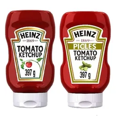 Kit Heinz Ketchup Picles 397g e Ketchup Tradicional 397g