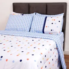 [AME 25%] Enxoval Cama Casal Dara 7 Peças 100% Algodão - Casa e Conforto