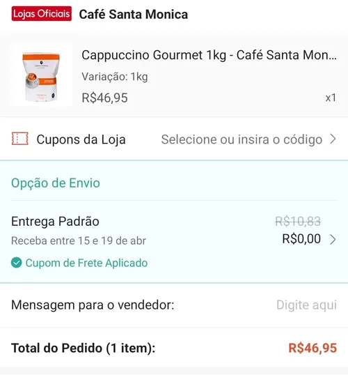 Imagem na descrição da promoção