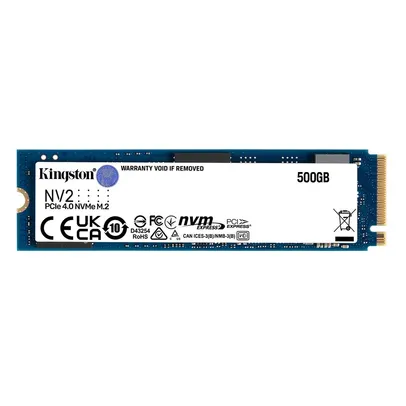 SSD  500 GB Kingston NV2, M.2 2280 PCIe, NVMe, Leitura: 3500 MB/s e Gravação: 2100 MB/s - SNV2S/500G