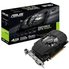 Placa de Vídeo VGA NVIDIA ASUS GEFORCE GTX 1050 TI 4GB GDDR5, Boost Clock 1392 MHz, DVI/HDMI/DisplayPort, Suporte HDCP - PH-GTX1050TI-4G