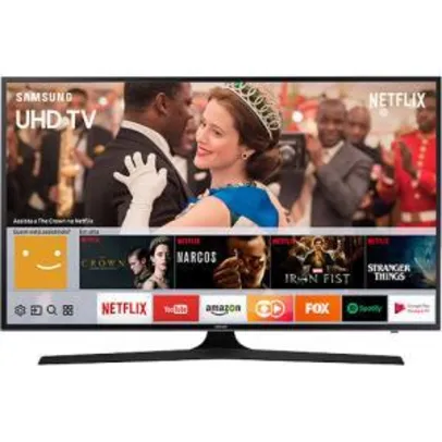 Saindo por R$ 1496: Smart TV LED 43" Samsung 43MU6100 UHD 4K HDR 3 HDMI 2 USB 120Hz - R$ 1496 | Pelando