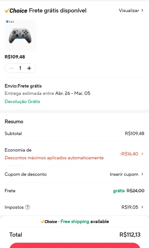 Imagem na descrição da promoção