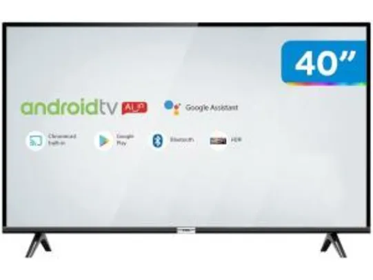 Smart TV LED 40” TCL 40S6500 Full HD Android Wi-Fi - HDR Inteligência Artificial 2 HDMI USB