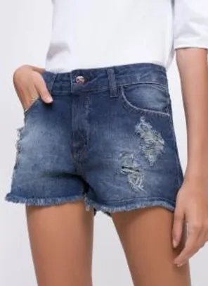 Short jeans com puídos Youcom - R$49,90