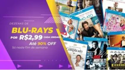 Filmes em Blu-ray a partir de R$ 3 neste fim de semana