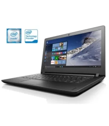 Notebook Lenovo B110 (Intel Celeron N3060 / 4GB / 500GB / Windows 10 / Tela LED 14") Preto R$1564