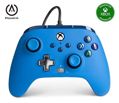 PowerA Enhanced Wired Controller for Xbox - Blue, Gamepad, Wired Video Game Controller, Gaming Controller, Xbox Series X|S, Xbox One - Xbox Series X